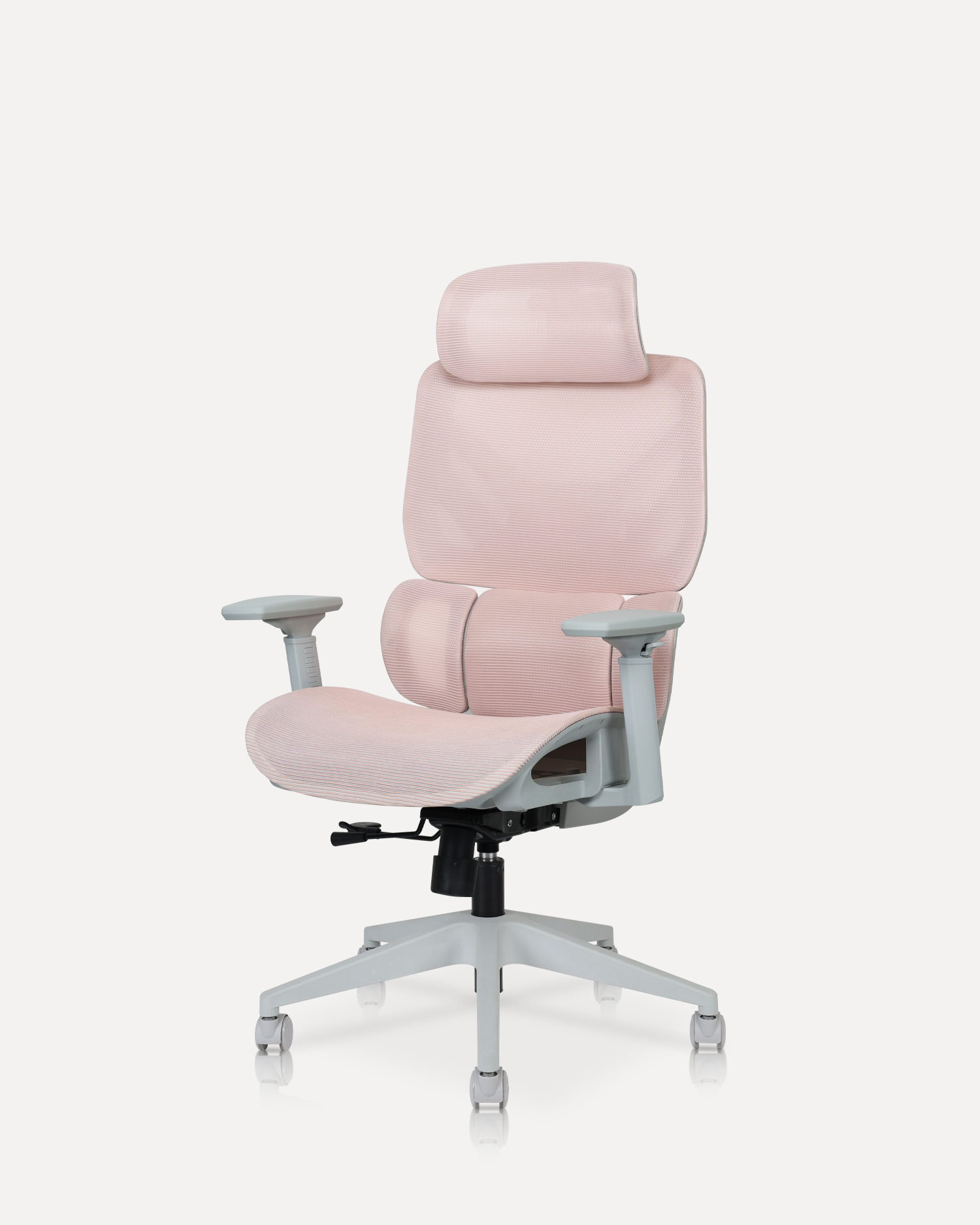 Pink Mesh Grey Frame Office Chair