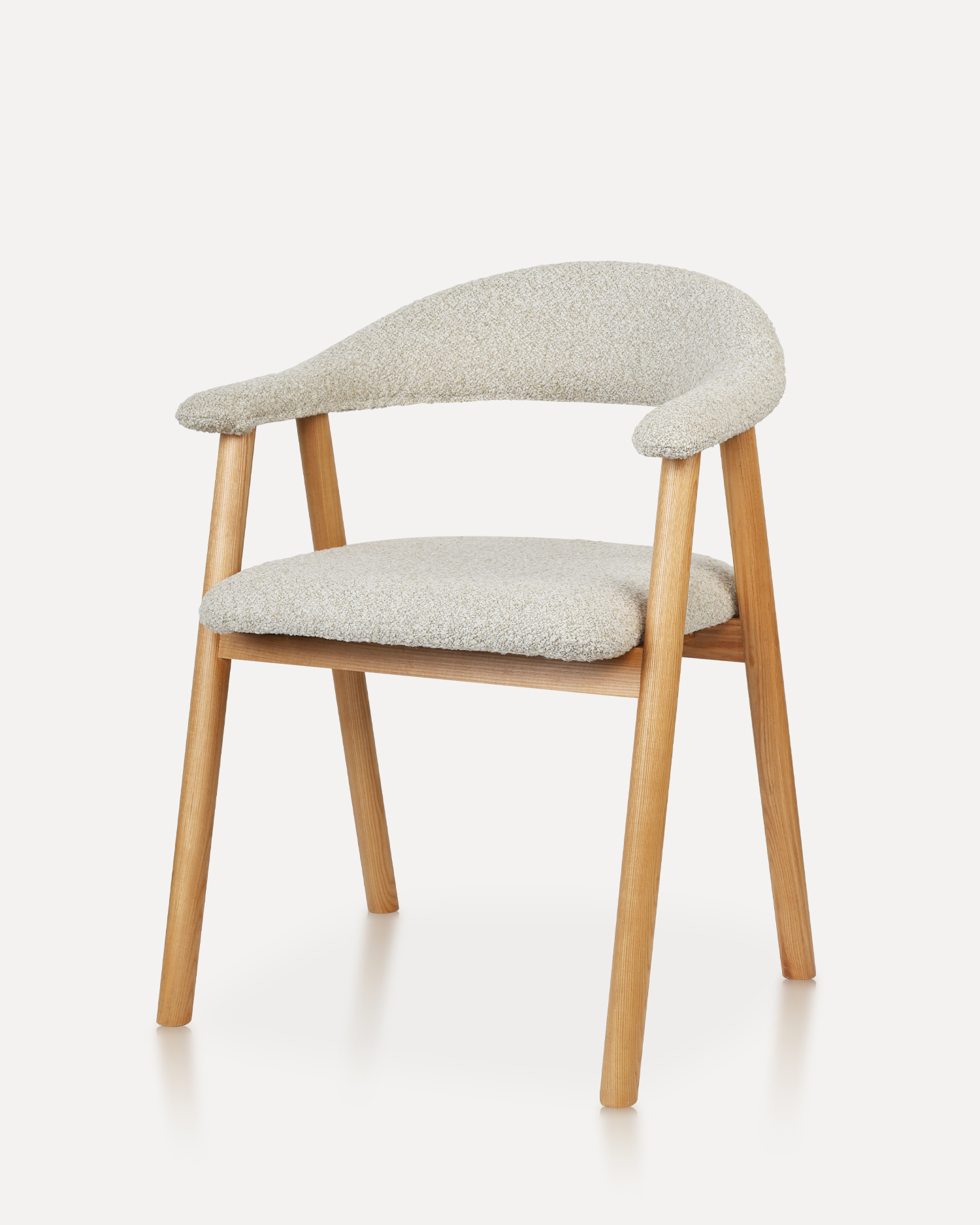 Generous Cushioned Wooden Chair